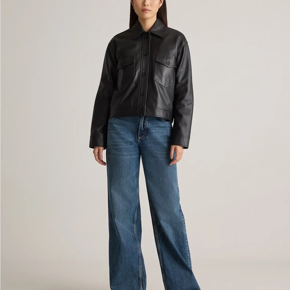 NEW (nwt) Quince 100% Leather Jacket - Picture 2 of 10